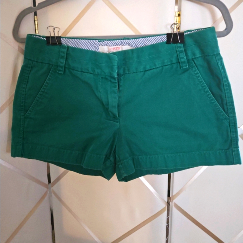 J Crew Chino Shorts Green size 2